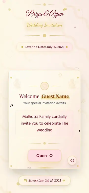 Royal Indian Wedding invitation design